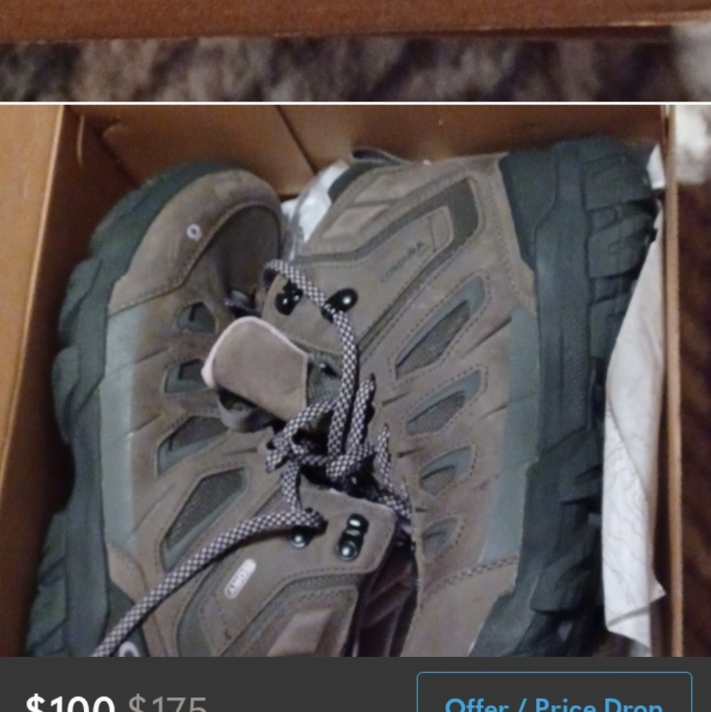 Women's size 12 charcoal colored hiking boots
